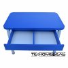 Стол кухонный (обеденный) синего цвета с выдвижным ящиком