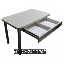 Кухонный стол с выдвижным ящиком бежевого цвета